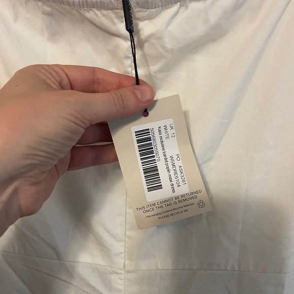 ASOS White Maxi Dress Kaiia Off the Shoulder - Picture 8 of 8